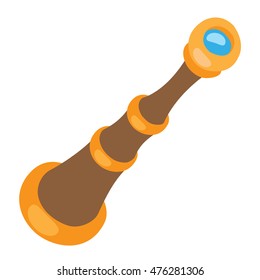 Spyglass illustration items naval theme.