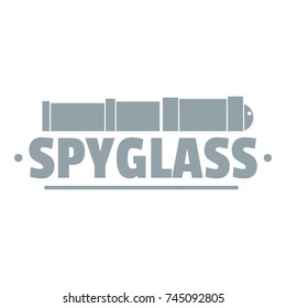 Spyglass logo. Simple illustration of spyglass vector logo for web