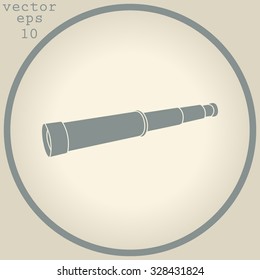 Spyglass. vector, icon