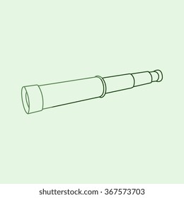 Spyglass. vector, icon 