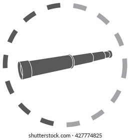 Spyglass. vector, icon 