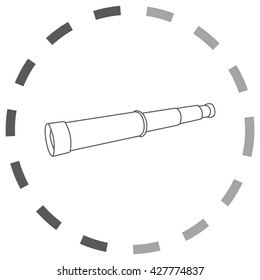 Spyglass. vector, icon 