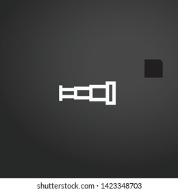 Spyglass vector icon. Spyglass concept stroke symbol design. Thin graphic elements vector illustration, outline pattern for your web site design, logo, UI. EPS 10.