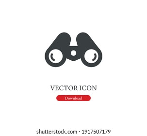 Spyglass vector icon. Editable stroke. Symbol in Line Art Style for Design, Presentation, Website or Apps Elements. Binoculars vector illustration. Pixel vector graphics - Vector