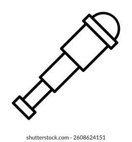 Spyglass Vector Line Icon Design