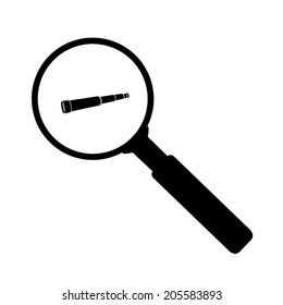 Spyglass, vector with Search Icon