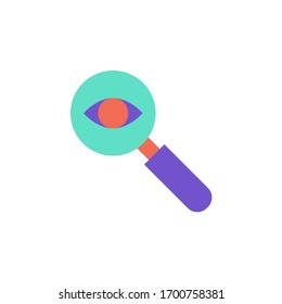 diseño de estilo plano de ilustración vectorial de icono de ojo. aislado sobre fondo blanco