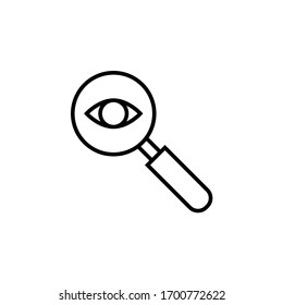 diseño de estilo de esquema de ilustración vectorial de icono de ojo. aislado sobre fondo blanco