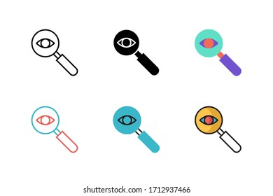 Ilustración vectorial de icono visual con un diseño de estilo diferente. aislado sobre fondo blanco