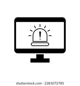Spyware alarm icon design. Spy sign. Criminal, suspicious man, warning danger concept. isolated on white background