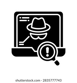 Spyware Attack Icon Glyph Vector Illustration