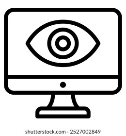 Ilustración de icono de seguridad cibernética de spyware