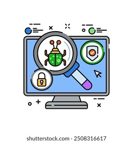 Farbsymbol "Spyware-Füllung", Vektorgrafik