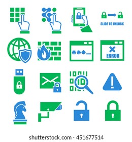 spyware, fire wall icon set