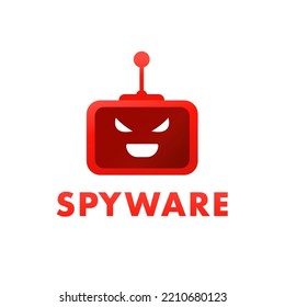 Spyware in the form of work on a white background. Vector illustration