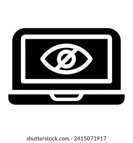 spyware Glyph Icon Background White