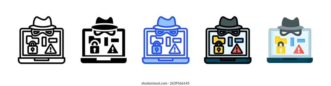 Spyware Icon Collection With Multiple Styles
