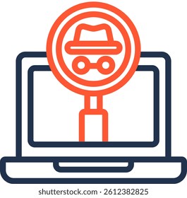 Spyware Icon Color Line Vector Illustration