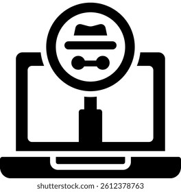 Spyware Icon Glyph Vector Illustration