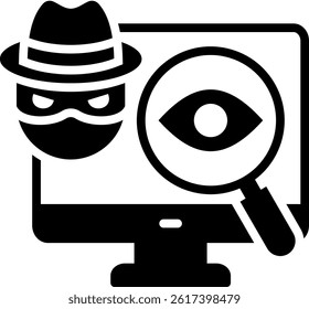 Spyware Icon Glyph Vector Illustration