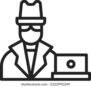 Imagen de icono de software espía. Adecuado para aplicaciones móviles.