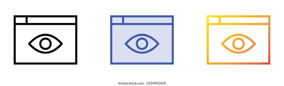 spyware icon. Linear, Blue Fill and Gradient Style Design Isolated On White Background