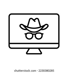 Icono de software espía. inicio de sesión para concepto móvil y diseño web. ilustración vectorial