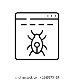Spyware line icon, concept sign, outline vector illustration, linear symbol.