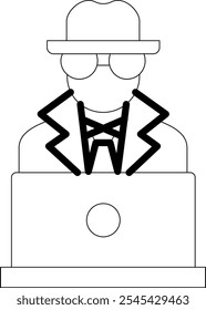 spyware Line Vector Icon Design