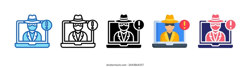 Spyware Multiple Style Icon Set Collection.