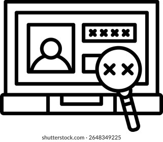 Icono de Vector de spyware. Se puede utilizar para aplicaciones de impresión, móviles y de Web.