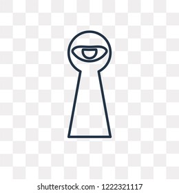 Spyware vector outline icon isolated on transparent background, high quality linear Spyware transparency concept can be used web and mobile