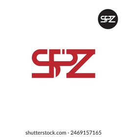 Diseño de monograma de letra de logotipo SPZ