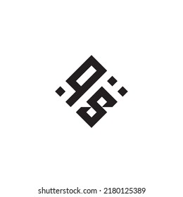Logotipo de concepto geométrico abstracto SQ en un diseño profesional de alta calidad que será mejor para el estilo de la calle