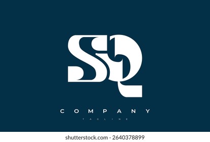 SQ Abstract Geometric Logo Design. Modern and elegant logo design with simplistic typography elements, showcasing branding excellence.