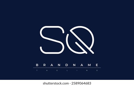 SQ Abstract letter logo. This logo icon incorporate with abstract shape in the creative way