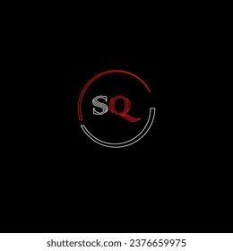 Plantilla de diseño de logotipo para letras modernas creativas SQ
