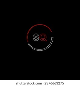 SQ creative modern letters logo design template