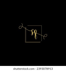 SQ creative modern letters logo design template