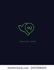 Diseño de logotipo verde SQ. Diseño del logotipo del vector de SQ para el negocio.