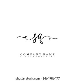 SQ Initial beauty floral logo template