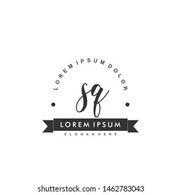 SQ Initial beauty monogram logo vector