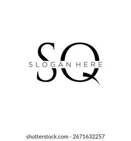 Logotipo inicial del monograma de SQ con diseño del estilo del negocio