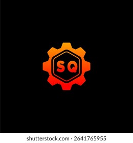 SQ Initials Tech Logo Vector Art Icons and Graphics