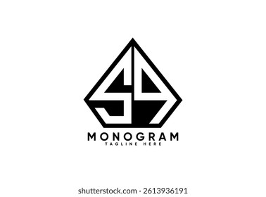 SQ letter creative monogram vector logo design.