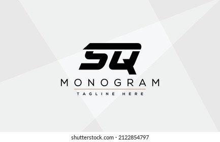 SQ Letter Initial Logo Design Template Vector Illustration