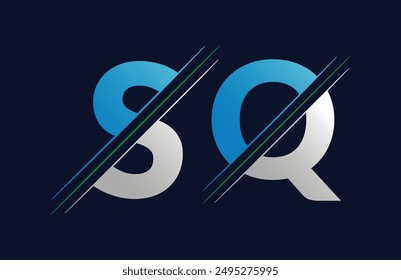 sq Letter logo design vector template.