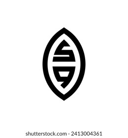 SQ line geometric monogram with high quality professional design that will print well