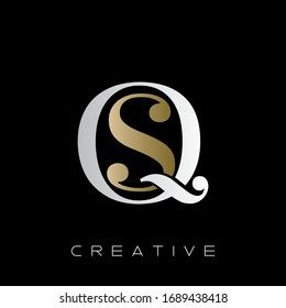 sq logo design vector icon luxury symbol