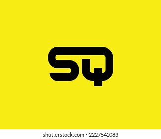 SQ logo design vector template